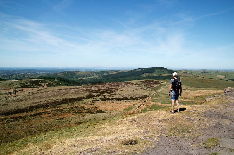 View from the summit of Shutlingsloe towards Macclesfield Forest.